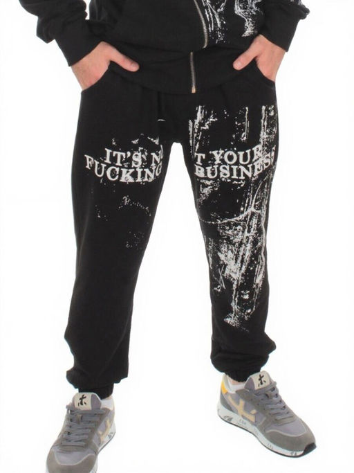 7349 BLACK Брюки спортивные мужские (75% хлопок, 20% полиэстер, 5% спандекс) - Fashion фото 2