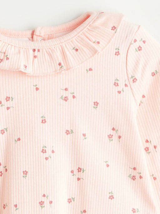 ?i?ekli K?z Bebek Bluz ve Tayt 2li