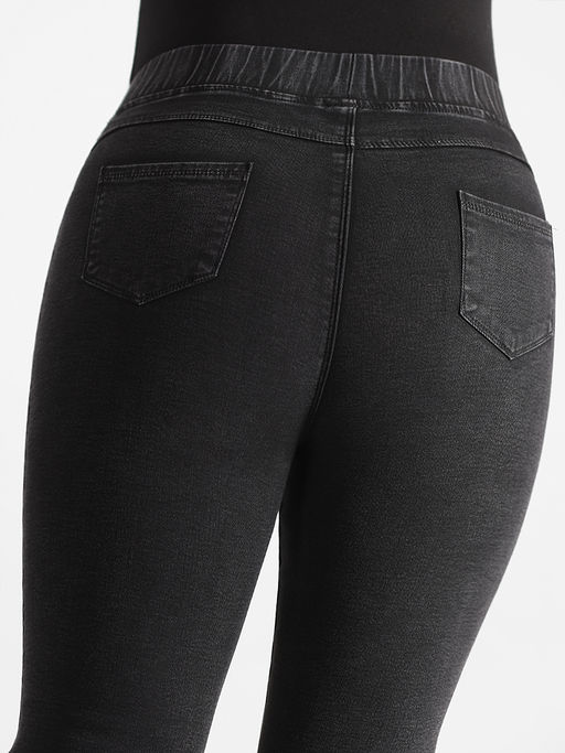 Джеггинсы утепленные на флисе темно-серые женские - Almond фото 3