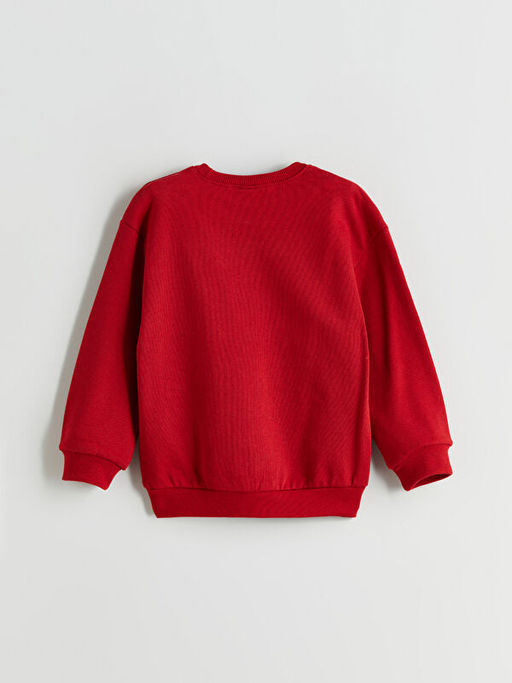 Bask?l? Erkek ?ocuk Sweatshirt
