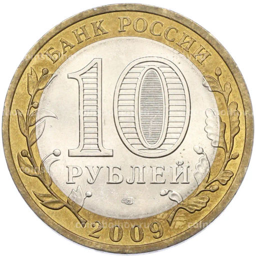 Монета 10 рублей 2009 года СПМД Российская Федерация  Еврейская автономная область
