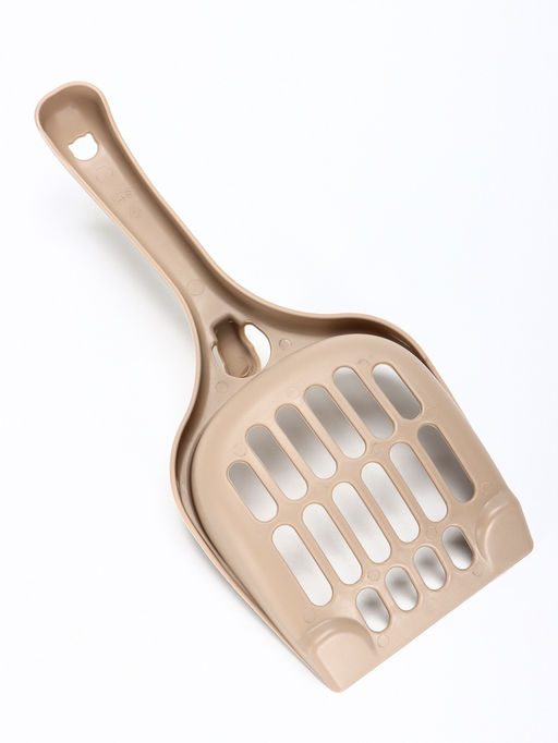 Цена за 5 шт. Совок для кошачьего туалета, 22.5×10×5 см, покрытие Soft-touch, пластик, цвет капучино