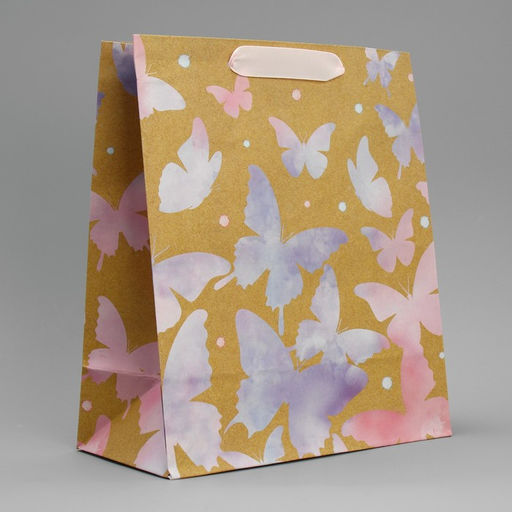 Пакет крафтовый вертикальный Акварельный, ML 23 27 11,5 см - Дарите счастье фото 7