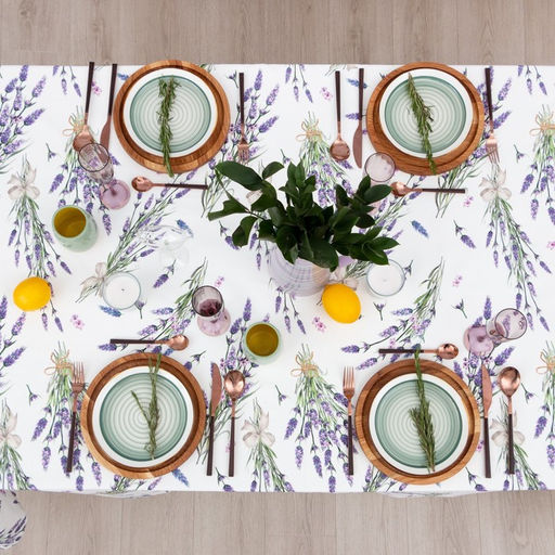 Скатерть «Этель» Lavender 149×250 см, 100% хлопок, саржа 190 г/м²
