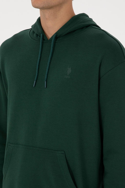 Erkek Comfort Fit Kap__onlu Koyu Ye_il Basic Sweatshirt - U.s. polo assn фото 7