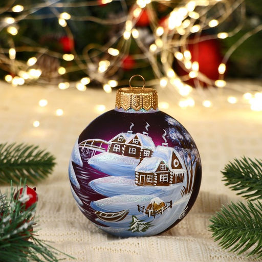 Набор из 4-х ёлочных шаров d=10 см Зимний сон - Simaland фото 5