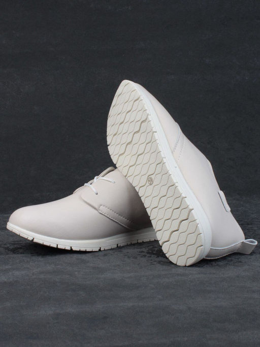 03-FDE16-1P BEIGE Полуботинки спортивные женские (натуральная кожа) - Фабричный китай фото 15