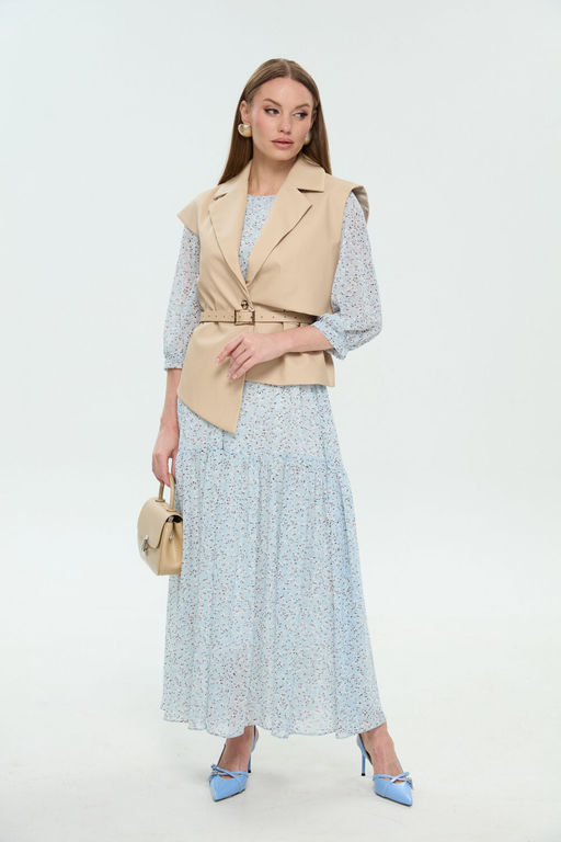 Костюм NIKVA н1037-2 крем-брюле и небесный