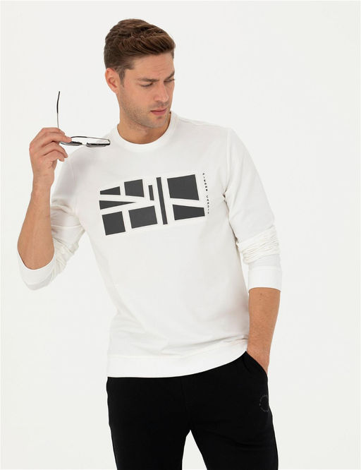 Ekru Regular Fit Sweatshirt