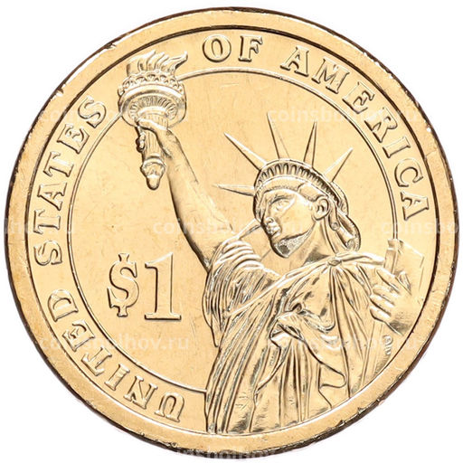 Монета 1 доллар 2010 года (P) США 16-й президент США Авраам Линкольн