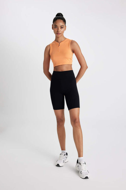 Спортивная майка из плотной ткани DeFactoFit с круглым вырезом  фото 2