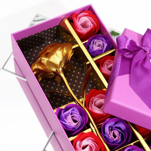 Мыльные розочки цветных оттенков и золотая роза, набор - SB BEAUTY фото 6