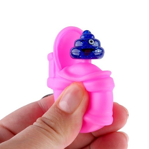 Цена за 12 шт. Брелок- антистресс детский «Унитаз», мялка, МИКС