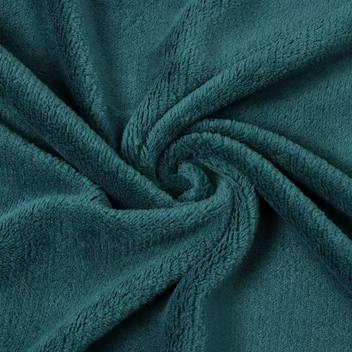 Плед «Этель», 200×220 см, корал-флис, изумрудный