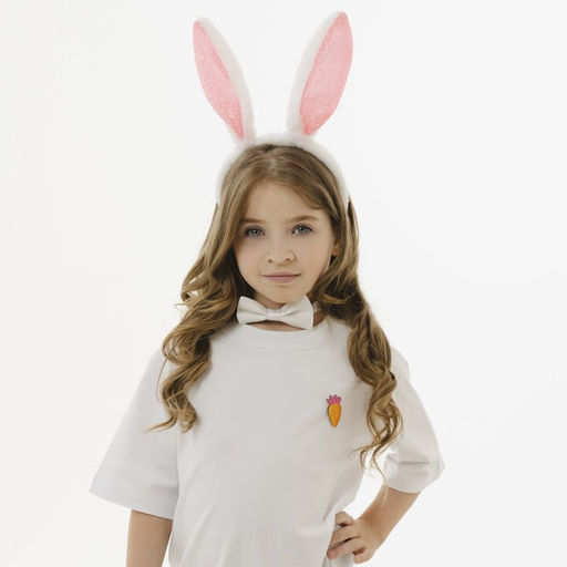 Карнавальный набор Заюшка, ободок - ушки, хвостик, бабочка, термонаклейка - Страна карнавалия фото 6