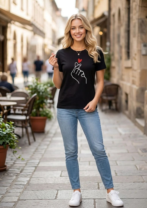 K13545 Футболка OVER SIZE (хлопок) ЧЕРНЫЙ