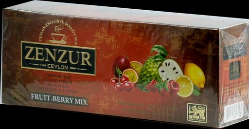 Zenzur. Фруктово-ягодное ассорти (черный) карт.пачка, 25 пак.