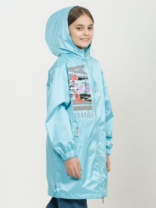 PELICAN, плащ для девочек, Бирюза  фото 7