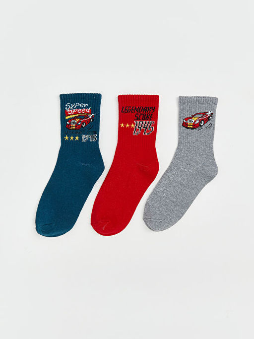 Desenli Erkek ?ocuk Soket ?orap 3l?