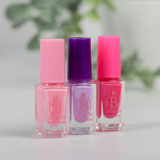 Набор детских лаков Самой нежной 3 шт по 6 мл (МИКС наклееки цветов) - Выбражулька фото 3