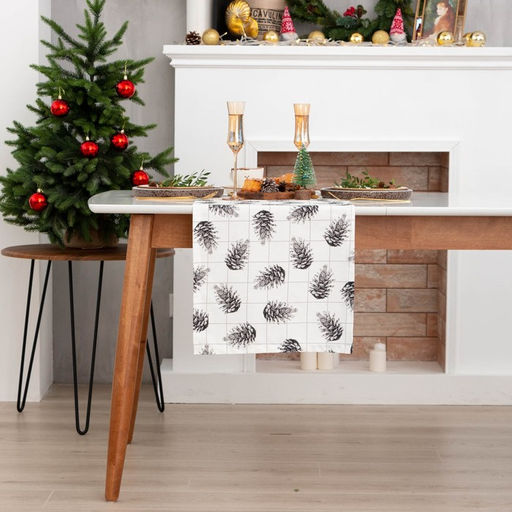 Дорожка на стол новогодняя Этель Merry Christmas 40?146 см, 100% хлопок, саржа 190 г/м?, белая