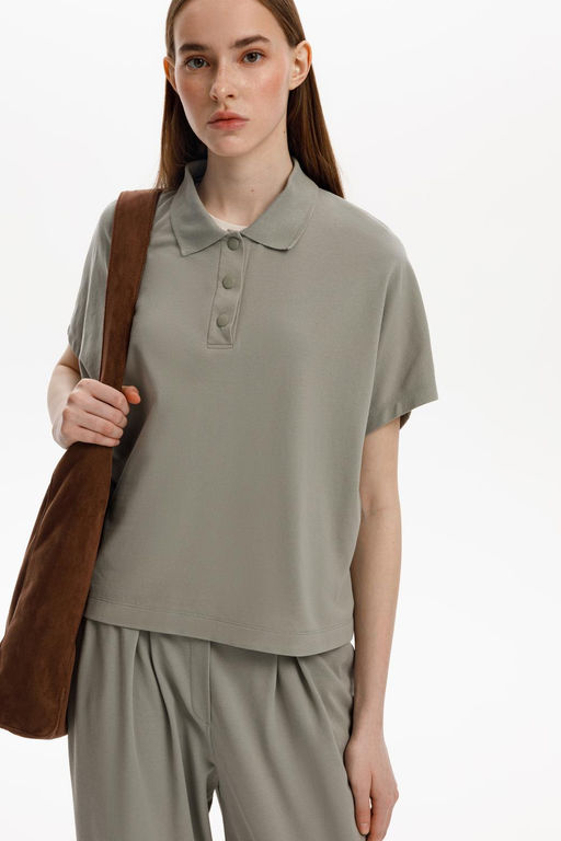 ЕВТ 3288/лесной туман джемпер-поло жен