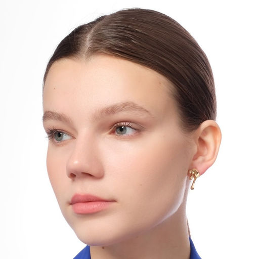 Серьги металл Таяние капли, цвет золото - Queen fair фото 4