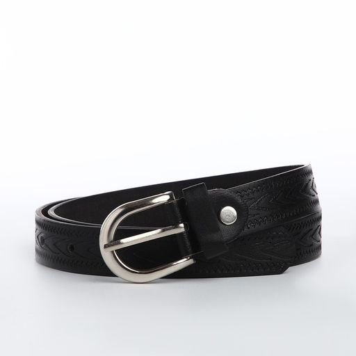 Ремень детский, ширина 2.1 см, винт, пряжка метал, чёрный