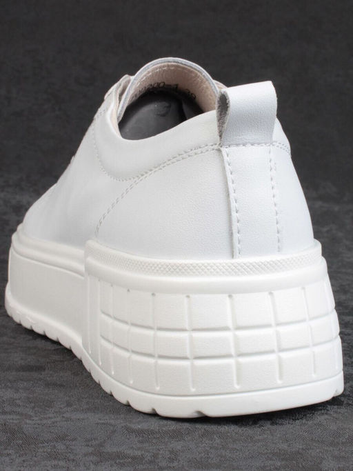 05-PDD200-1 WHITE Кроссовки женские (натуральная кожа)