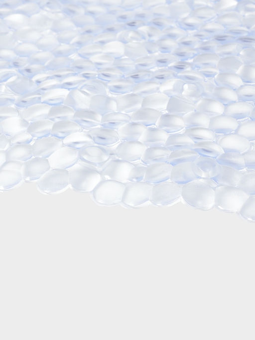 Коврик для ванны на присосках Доляна «Хрусталь», 66×36 см, прозрачный