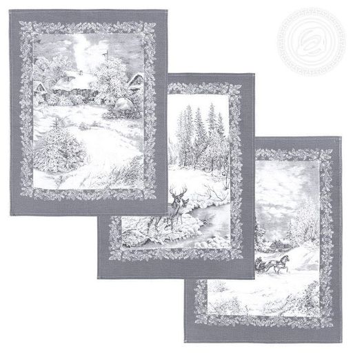 Полотенце 50*60 см. Сочельник рогожка хлопок 100% - Лен поволжья фото 2