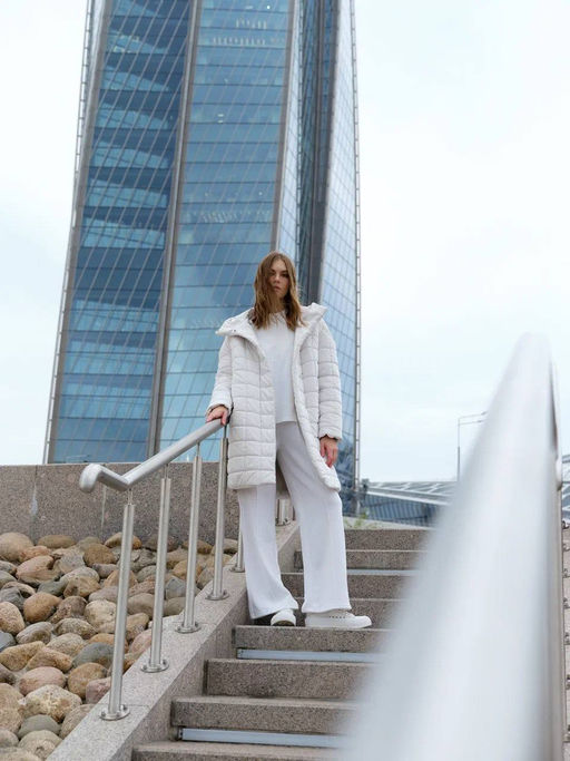 Пальто женское арт. 313W, белый - Ultramarine фото 2