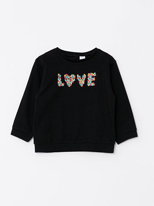 Bisiklet Yaka Uzun Kollu Bask?l? K?z Bebek Sweatshirt ve Tayt 2li Tak?m - Waikiki фото 2