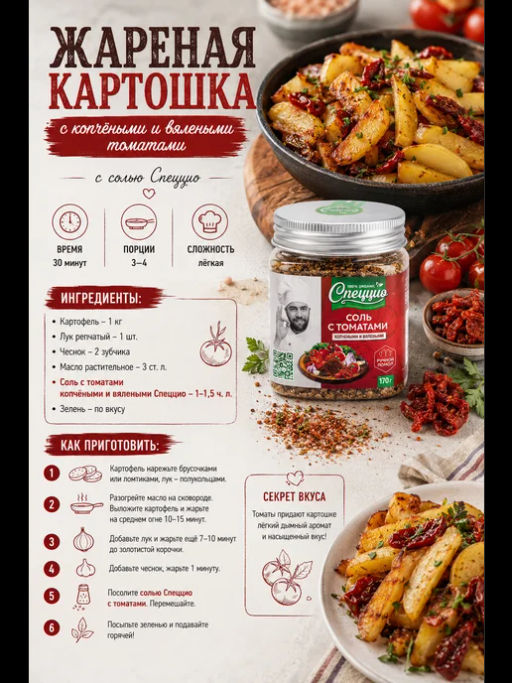 Соль с томатами, копчеными и вялеными - Спеццио фото 4