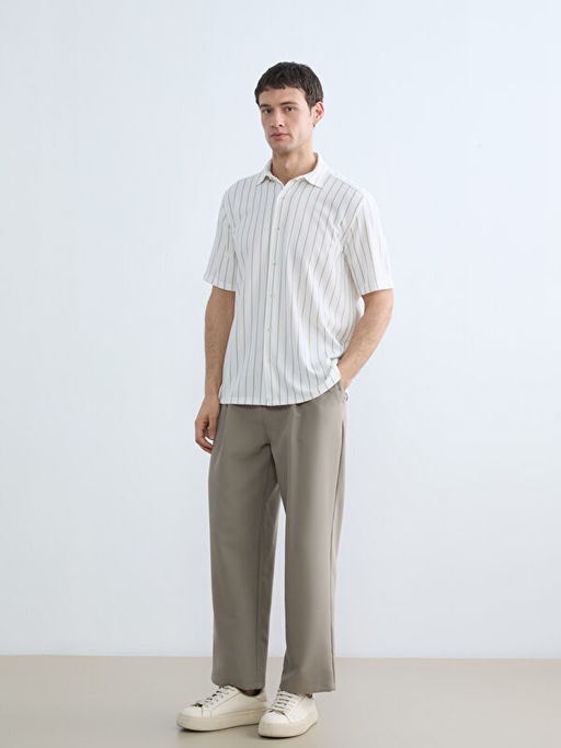 Regular Fit ?izgili Erkek G?mlek