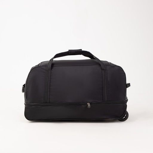 Сумка дорожная на колёсах, отдел на молнии, с увеличением, наружный карман, длинный ремень, цвет чёрный - Simaland фото 2