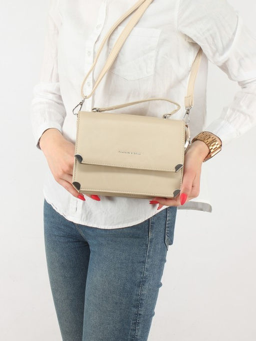 Сумка женская искусственная кожа Ch&K-8659, 2отд, плечевой ремень, бежевый SALE 255070 - Adelia фото 10