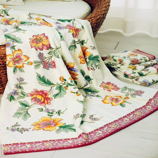 "Япония-2011" Полотенце махровое 50х90см, плотность 300гр/м2, 100% хлопок, "Вдохновение", красный, Bolangde (Китай)