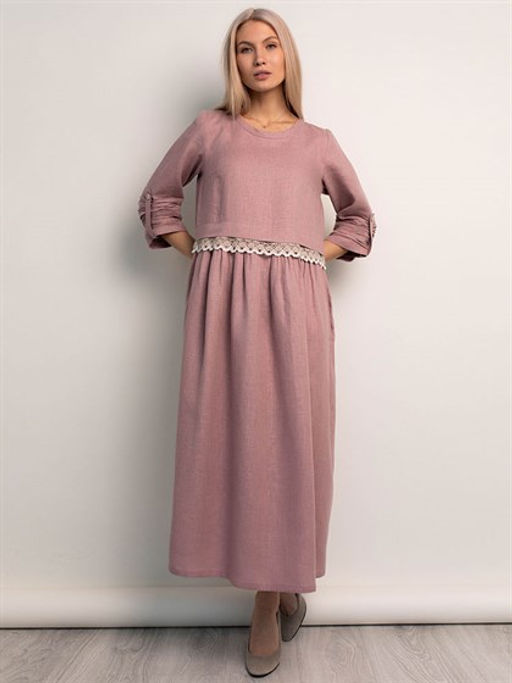 100% лен платье