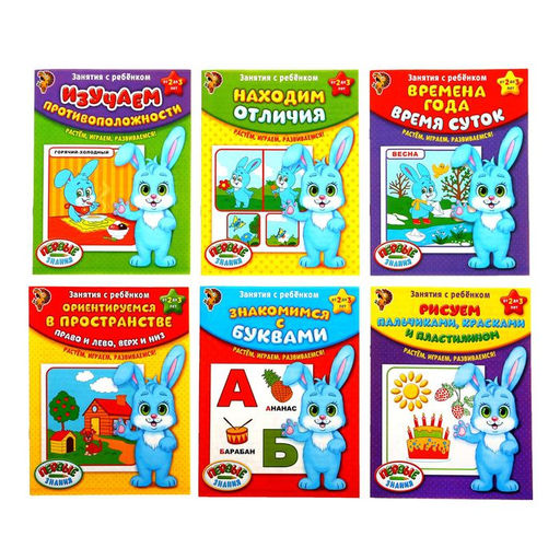 Обучающие книги Полный годовой курс. Серия от 2 до 3 лет, 6 книг по 16 стр., в папке - Буква-ленд фото 3