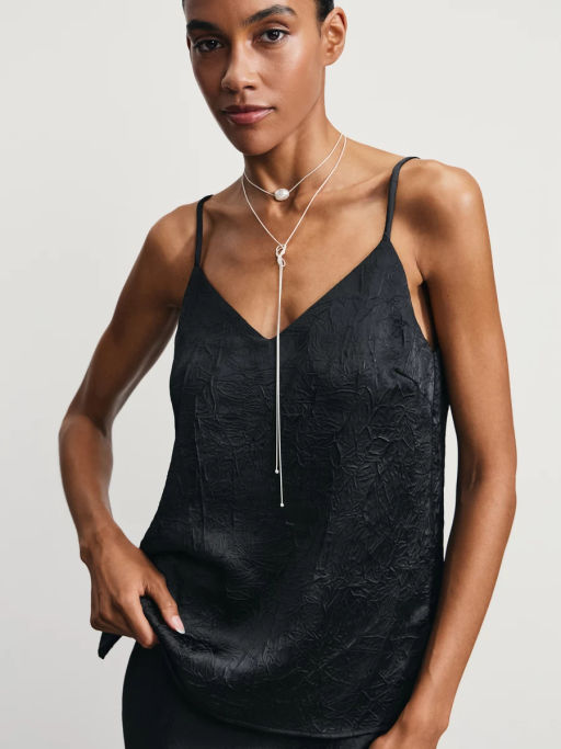 Атласный топ на бретелях / Zarina