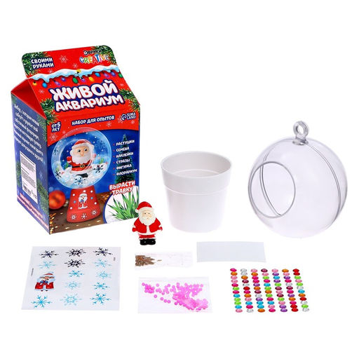 Набор для опытов Живой аквариум: Дед Мороз - Эврики фото 2