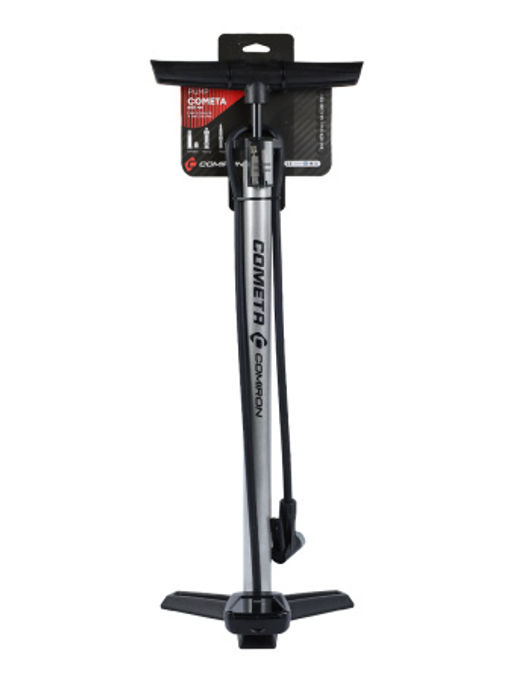 Насос напольный с электронным манометром COMIRON COMETA, стальной цилиндр, Presta-Schrader-Dunlop, 11 бар. /уп 10 - Галеонтрейд фото 3