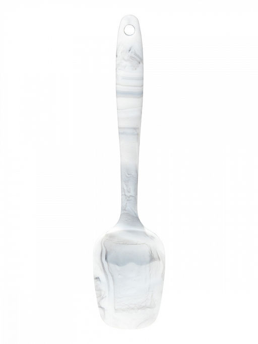 Лопатка кулинарная 27x6 белый силикон; внутр. металлическая вставка - Denastia фото 4