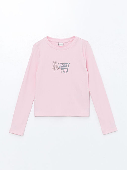 Bisiklet Yaka K?z ?ocuk Ti??rt