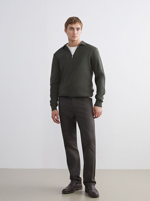 Polo Yaka Erkek Triko Kazak