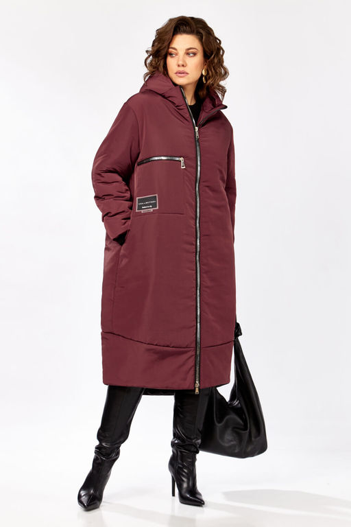 Пальто LADY SECRET 5018/1-Р бордовый матовый