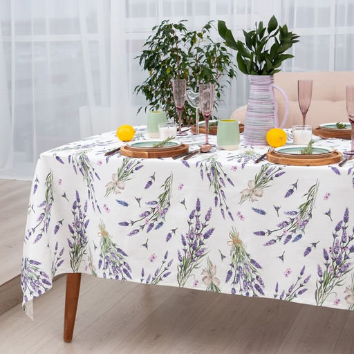Скатерть «Этель» Lavender 149×180 см, 100% хлопок, саржа 190 г/м²