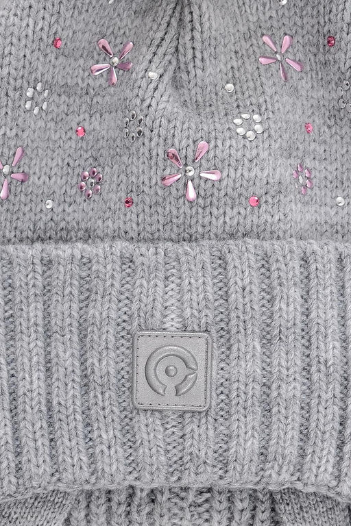 КВ 20217/22ш/св.серый меланж шапка для дев