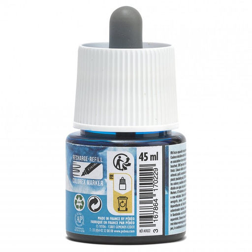 Краска акварель PEBEO акварельные чернила Colorex во флаконе с пипеткой 45 мл 417022 циан